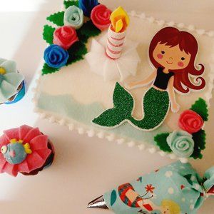 Decorate YOUR CAKE MERMAID FELT PLAYSET